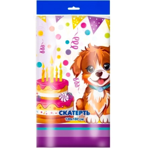 Скатерть ПВД 120х180 (35 мкм) Пушистики (150 шт.) Интерпак 1