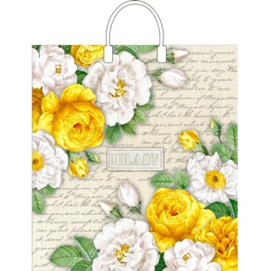 Пакет с пластиковой ручкой ПВД 40х44 (100 мкм) Миледи лам. (10100 шт.) Интерпак