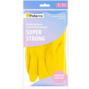 Перчатки резиновые Супер прочные "Paterra" S (1 пара) (1/120 шт.) 402-393 АКЦИЯ