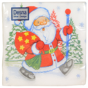 Салфетка 24х24 (1 сл.) 40 Desing Дед мороз (132 шт.) 57537