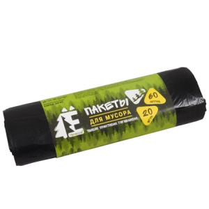 Мешок дмусора ПНД 60 л (20 шт.) рулон Ё-РОМАШКА (145 шт.) ЕЛР60-2045