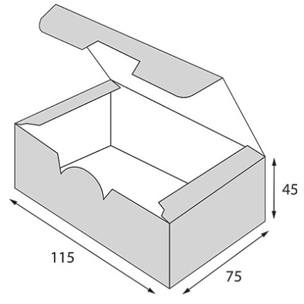 Упаковка на вынос без окна Fast Food Box S 115х75х45 (25600 шт.) OSQ 2