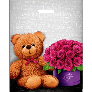 Пакет с прорубной ручкой ПВД 40х50 (80 мкм) Улыбка (50500 шт.) Интерпак