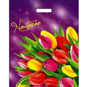 Пакет с прорубной ручкой ПВД 40х50 (80 мкм) Ноктюрн (50500 шт.) Интерпак