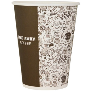 Стакан ГН 350 мл (d-90 мм) бумажный COFFEE (501000 шт.) ЛигаПак 1