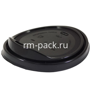 Крышка для стакана (d-90 мм) с открытым питейником box4food черная тип З (501000 шт.) 3016Ч