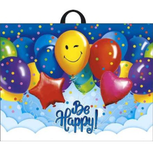 Пакет с прорубной ручкой ПВД 71х55 (90 мкм) Большой праздник (25200 шт.) Интерпак