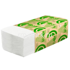 Полотенца бумажные 1-сл. V-сложение (200 л.) FOCUS ECO (115 пачек) арт. 5049975