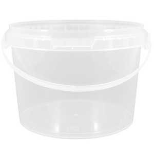 Ведро пэ БЕЗ кр. 3,0 л (неокр) ПакПласт (50 шт.) с ручкой