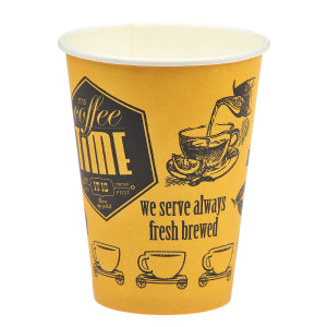 Стакан ГН 350 мл (d-90 мм) бумажный "Cafe time" (50/800 шт.) ViRiDo