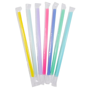 Трубочки дBabbleTea 10х210 мм без изгиба ЦВЕТНЫЕ в ИНД.ПЭ УПАКОВКЕ (250 шт.) (114 шт.)