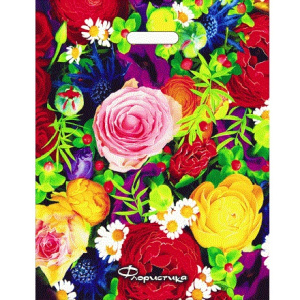 Пакет с прорубной ручкой ПВД 40х47 (45 мкм) Флористка (501000 шт.) Интерпак