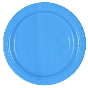 Тарелка картонная d-180 ламинированная с бортом Blue (50500 шт.) ИнтроПластик