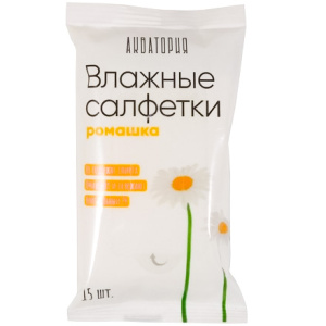 Салфетки влажные  (15 шт.) Акватория Ромашка (1120 шт.) Салфетки влажные  (15 шт.) Акватория Ромашка (1120 шт.)