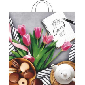 Пакет с петлевой ручкой ПНД 38х42 (40 мкм) Завтрак (25500 шт.) Интерпак