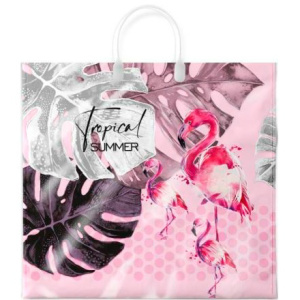 Пакет с пластиковой ручкой ПВД 38х35 (90 мкм) Фламинго лам. (10100 шт.) Интерпак