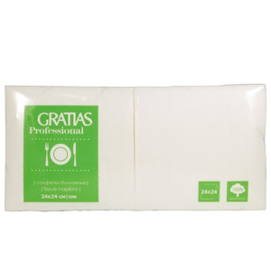 Салфетка 24х24 (2 сл.) 250 белая (115 шт.) Gratias