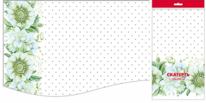 Скатерть ПВД 120х220 (35 мкм) Вербена (150 шт.) Интерпак