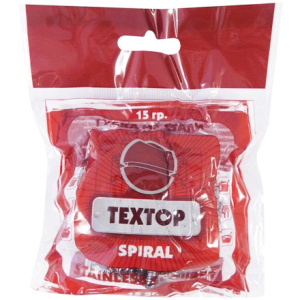 Губка металлическая  (1 шт.) 15 г в инд. упаковке Textop нерж.спираль (1120 шт.) Т374-1