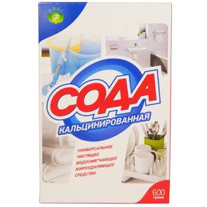 Сода кальцинированная 600 г (карт. коробка) Флора (124 шт.)