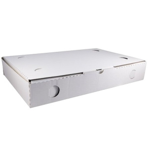 Коробка для пирога 390х250х60 белая МИКРО (50 шт.) Т11