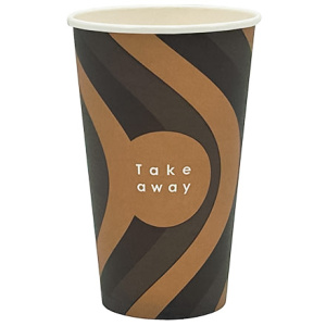 Стакан ГН 400 мл (d-90 мм) бумажный Take away (501000 шт.) ЛигаПак 1
