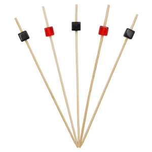 Пики деревянные 120 мм &quot;Кристалл куб красн/черн&quot; (100 шт.) (1/40 шт.)