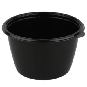 Дно контейнера СпК-144-750 мл черное (D-115, H-82.6мм) СтиролПласт  (50 шт.300 шт.)