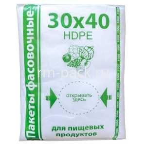 Пакет фасовочный ПНД 3040   ЭКСТРА Зеленые РС (115 упак)