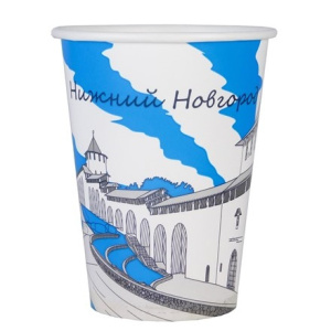 Стакан ГН 350 мл. (d 90 мм) бумажный Города ViRiDo (50800 шт.)