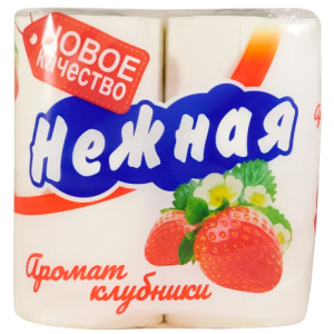 Туалетная бумага 2 сл. 4 шт. Нежная Клубника  (112 шт.)