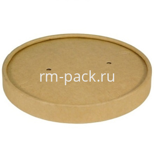Round Bowl (d-118) КРЫШКА картонная КРАФТ kraft lid (35/525 шт.) OSQ