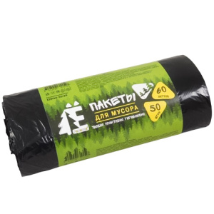 Мешок дмусора ПНД 60 л (50 шт.) рулон Ё-РОМАШКА (120 шт.) ЕЛР60-5020