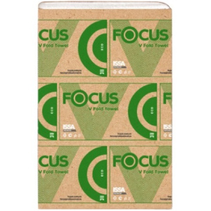 Полотенца бумажные 1 сл. V-сложение (250 л.) FOCUS ECO (115 пачек) арт.5049978
