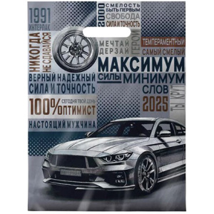 Пакет с прорубной ручкой ПВД 30х40 (35 мкм) Оптимист (501000 шт.) Интерпак