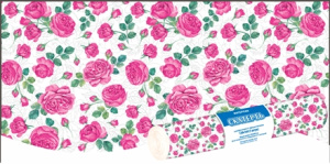 Скатерть в рулоне ПВД 120х160 (35 мкм) Розовые розы (5 шт.) (125 шт.) Интерпак