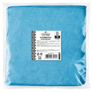 Салфетка микрофибра 30х30 Горница ГОЛУБАЯ (10100 шт.) 406-192 1