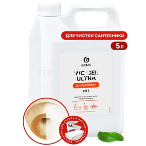 Средство чистящее для сантехники 5,3 кг "WC-gel Ultra" "GRASS Professional" (1/4 шт.) 125837