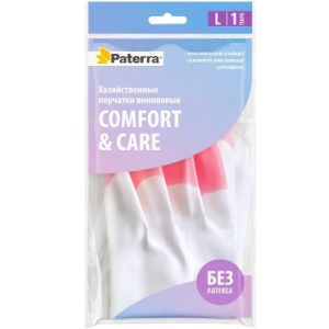 Перчатки виниловые ХОЗЯЙСТВЕННЫЕ Paterra L (1 пара) (124 шт.) 402-929 Перчатки виниловые ХОЗЯЙСТВЕННЫЕ Paterra L (1 пара) (124 шт.) 402-929