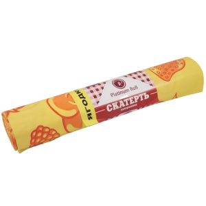 Скатерть в рулоне ПВД 110х180 (40 мкм) "Ягодки" желтая (5 шт.) (1/20 шт.) Platinum Roll