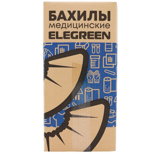 Бахилы в картонном диспенсере 39 см х 14 см &quot;EleGreen&quot; по 800шт. (1/6 шт.) ГППНД2-8/18/2р-С-С АКЦИЯ