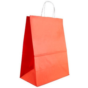 Пакет бумажный с кручеными ручками 260х150х340 Красный 80 г (200 шт.) 108-105