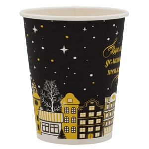 Стакан ГН 250 мл (d-80 мм) бумажный ГОРОД (501000 шт.) ЛигаПак