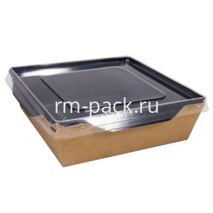 Упаковка для салата дно+крышка  900 OpSalad BLACK Edition (50150 шт.) ECO