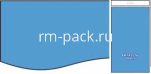 Скатерть ПВД 120х160 (35 мкм) Голубая окрашенная (1/50 шт.) Интерпак