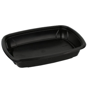 Дно контейнера К-230х170х37 (PP) черное 700 мл СтиролПласт (50100 шт.)