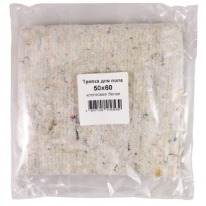 Тряпка для пола 5060 хлопковая белая (150 шт.)