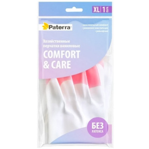 Перчатки виниловые ХОЗЯЙСТВЕННЫЕ Paterra XL (1 пара) (124 шт.) 402-930