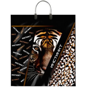 Пакет с пластиковой ручкой ПВД 40х44 (100 мкм) Инстинкт лам. (10100 шт.) Интерпак