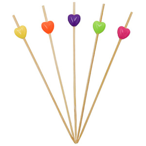 Пики деревянные 120 мм &quot;Сердце ассорти&quot; (100 шт.) (1/40 шт.)